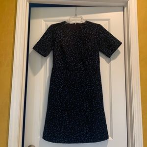 Ann Taylor mini dress with blue leopard print